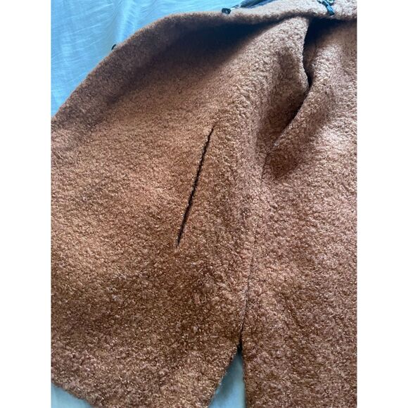 Vintage Handmade Black Jacquard Tang Style Jacket Sherpa Lining Frog Closure S/M - Picture 6 of 11